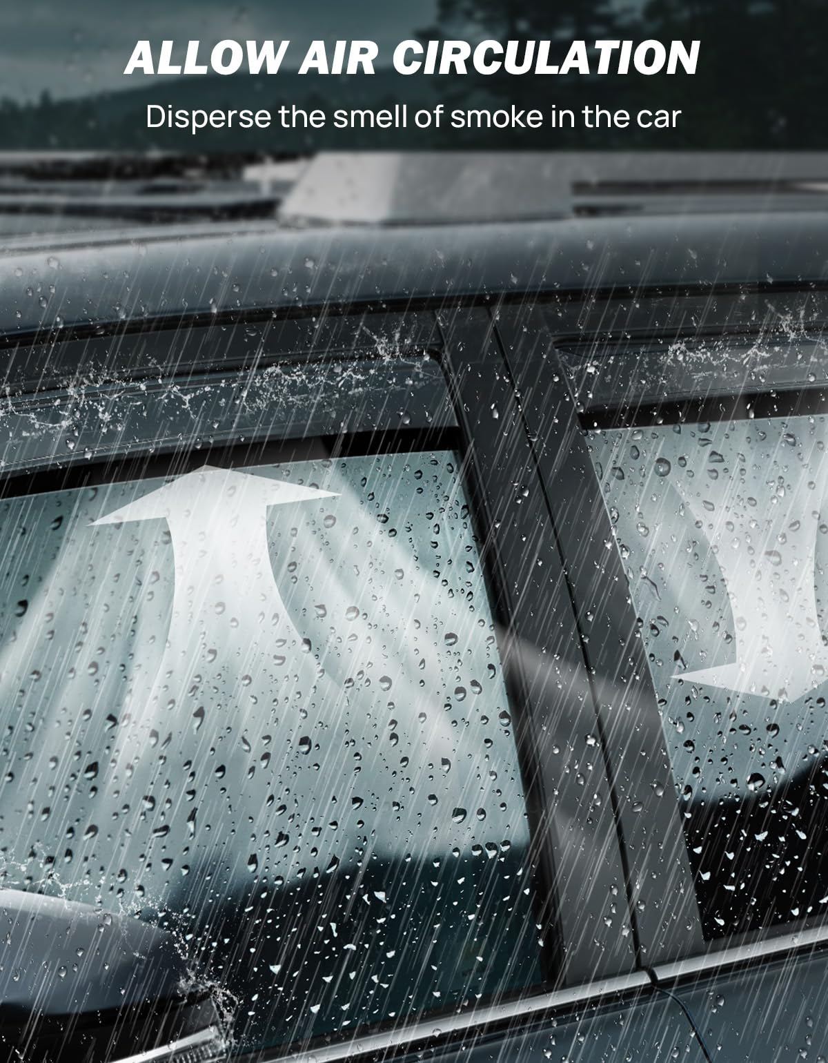JOYTUTUS installed on Tacoma rear door showing rain protection benefit