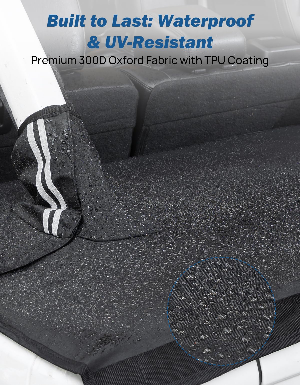 JOYTUTUS installed on Wrangler JLU rear showing secure cargo concealment benefit