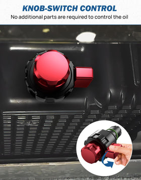 JOYTUTUS installed under F150 showing clean, controlled oil drainage benefit