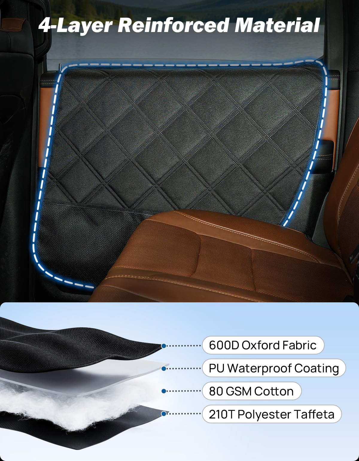 JOYTUTUS protected backseat with a dog inside illustrating clean, scratch-free interior