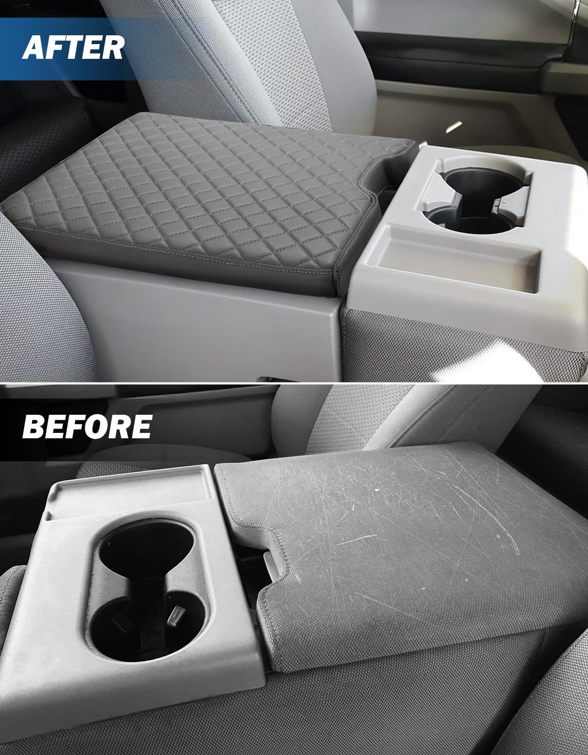 JOYTUTUS lifestyle image of truck cabin showing comfortable armrest benefit