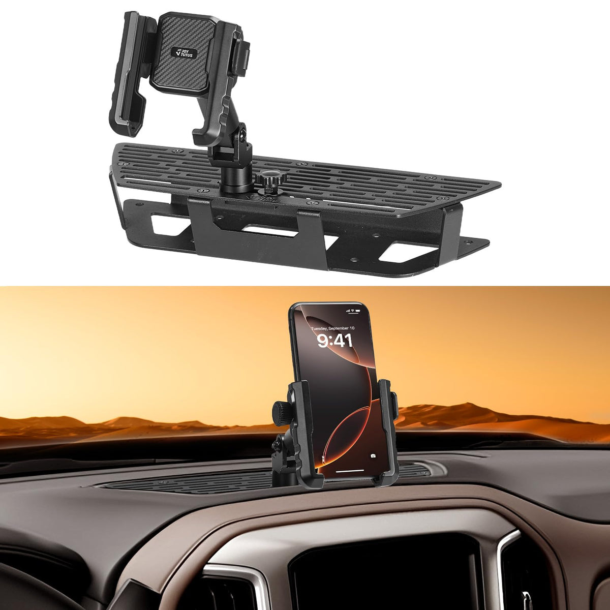 JOYTUTUS lifestyle in-use driving view keeping phone reachable and vibration-free