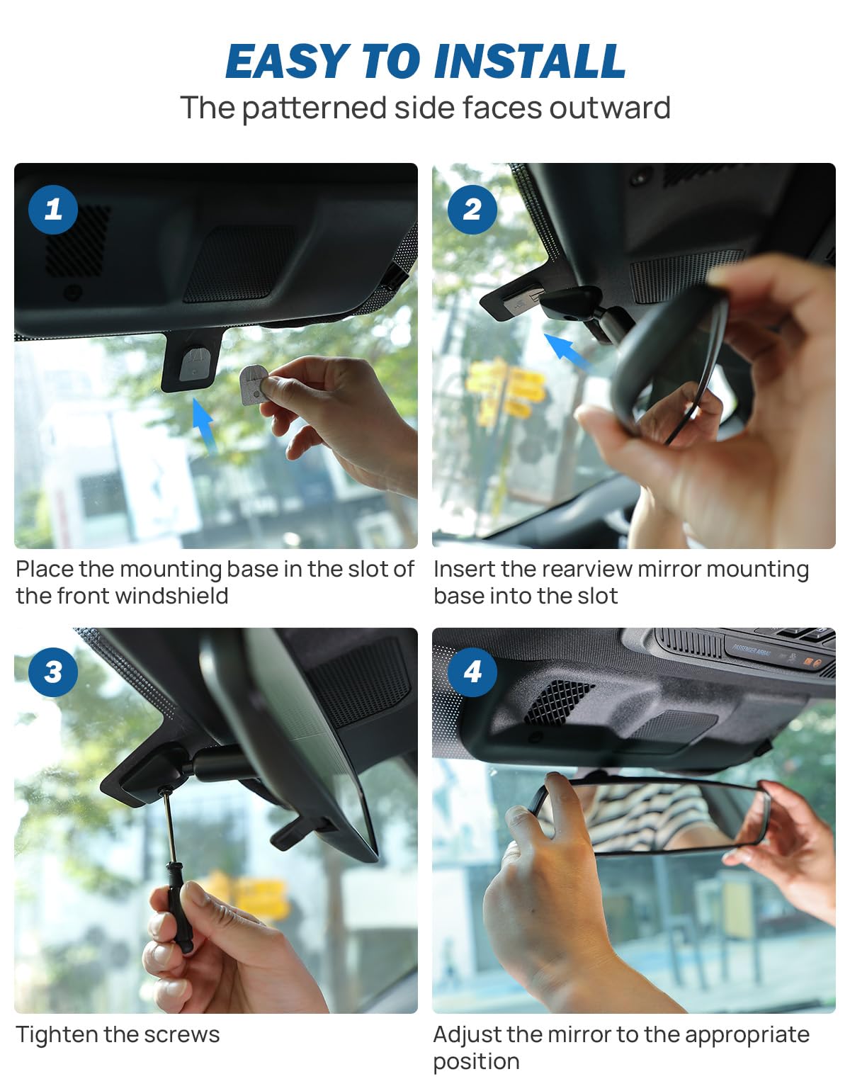 JOYTUTUS mirror in car at night showing reduced headlight glare and safer night driving
