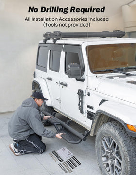 JOYTUTUS lifestyle off-road installation showing reliable step use during adventure