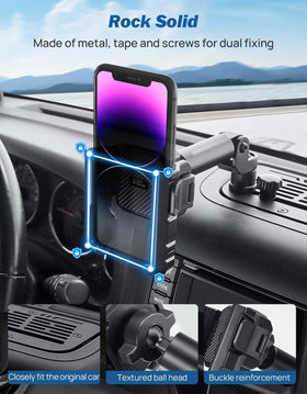 JOYTUTUS lifestyle shot on Wrangler JK dashboard showing rugged, low-profile fit