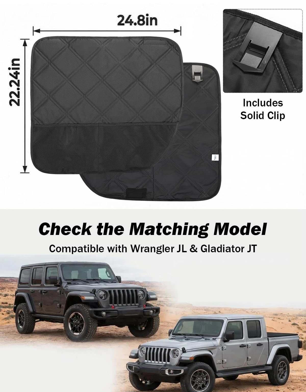 JOYTUTUS metal weight at bottom keeping protector secure while driving