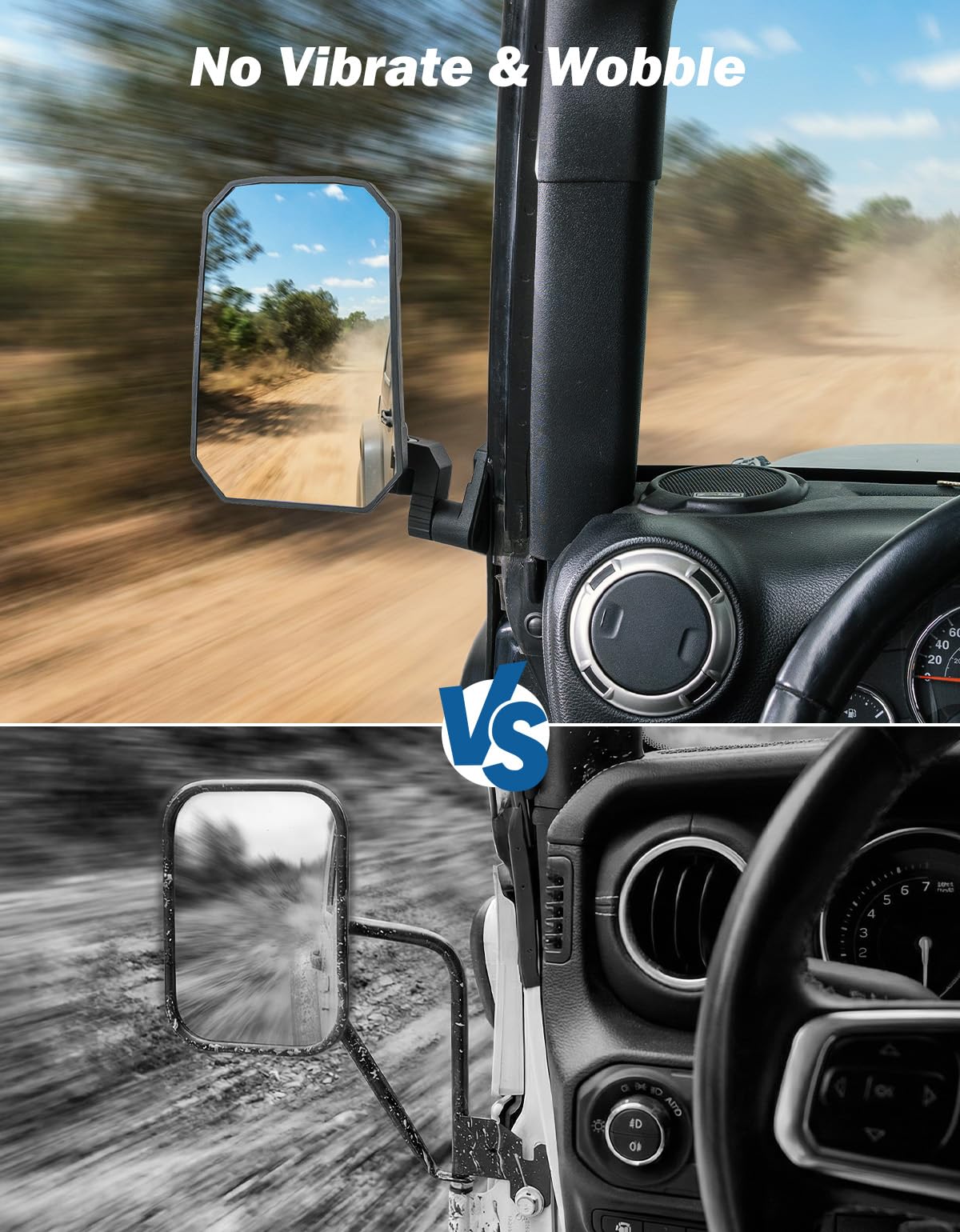 JOYTUTUS mirror head demonstrating three-way adjustment for precise sightlines