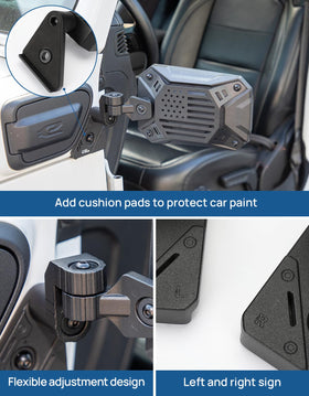 JOYTUTUS mirror mounted on Jeep on trail improving rear visibility