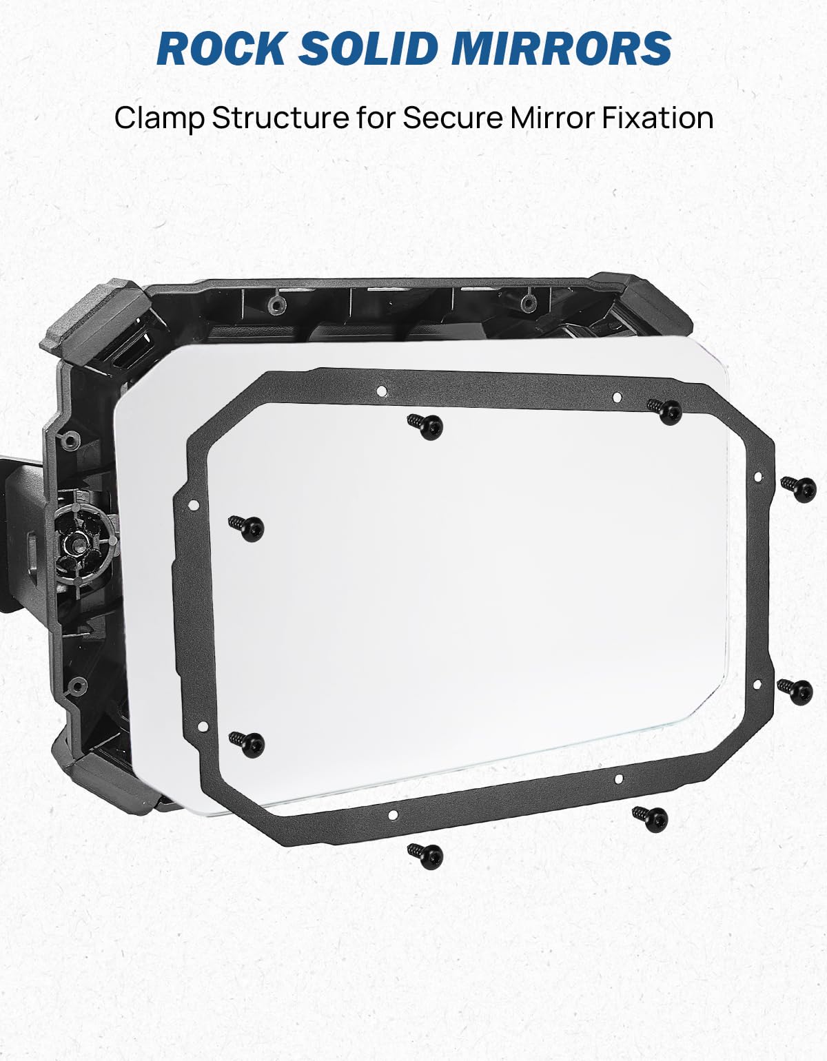 JOYTUTUS mirror in use with phone mount, enables hands-free navigation