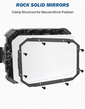 JOYTUTUS mirror in use with phone mount, enables hands-free navigation