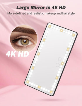 JOYTUTUS mirror mounted in car illustrating natural makeup lighting benefit