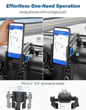 JOYTUTUS mounted phone in landscape for navigation and media visibility while driving