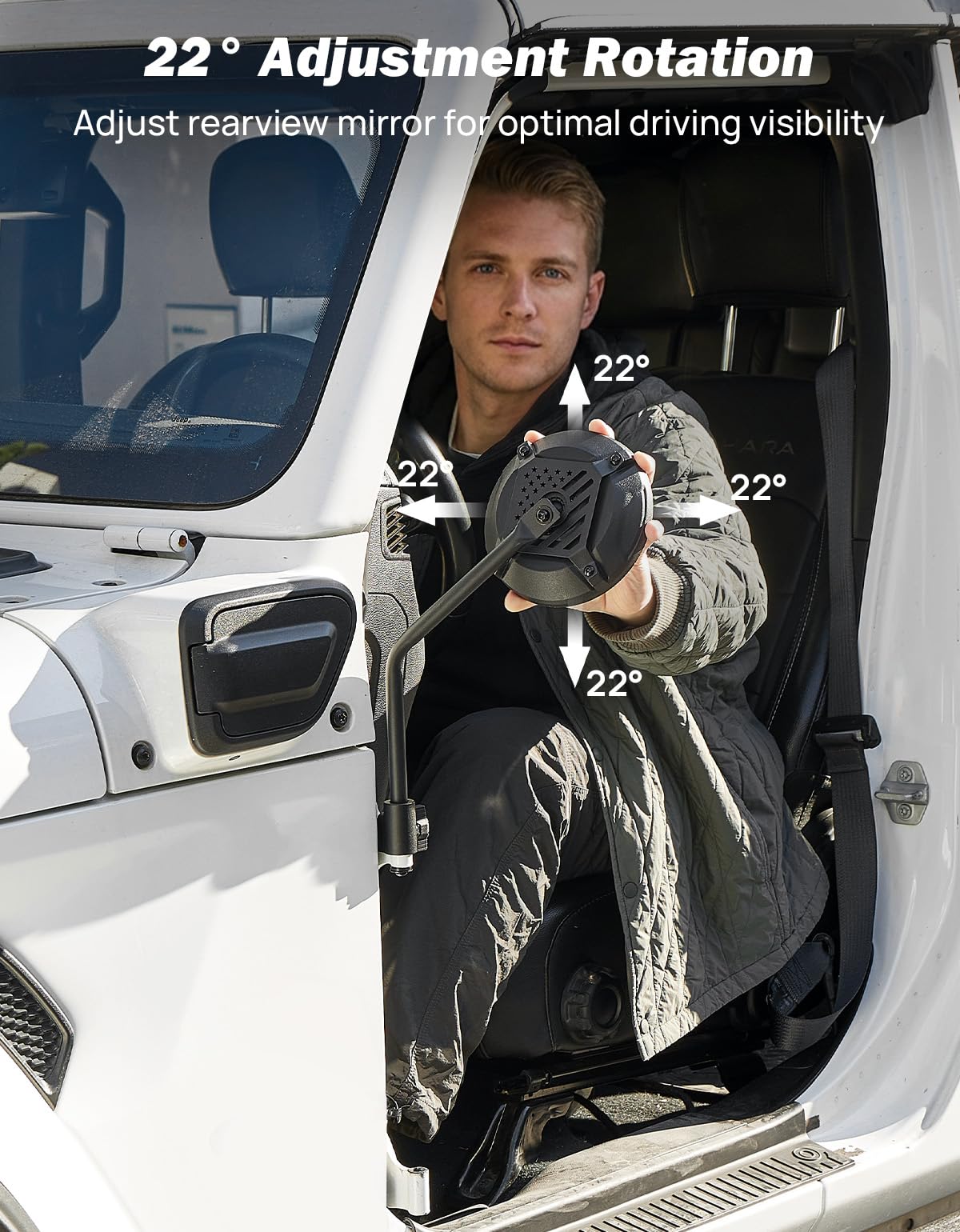 JOYTUTUS mounted on Jeep during off-road drive for improved visibility