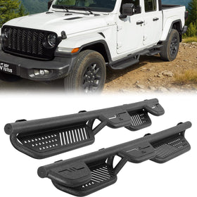JOYTUTUS running boards front profile showing rugged look and easier access