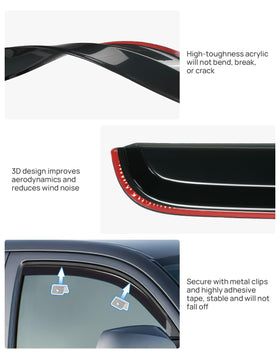 JOYTUTUS visor beside ruler showing precise Tacoma fitment
