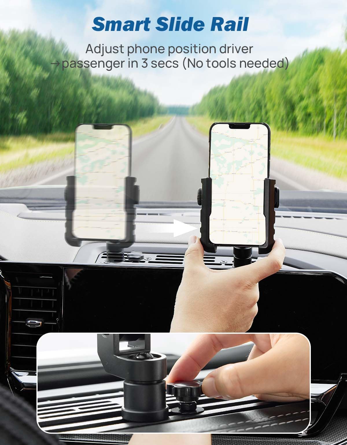 JOYTUTUS semi-wrap clip holding phone without blocking camera for clear recording