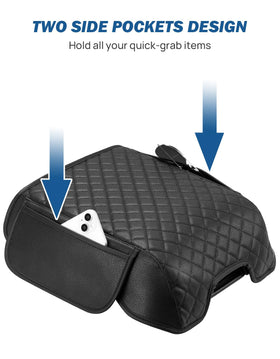 JOYTUTUS side pocket holding phone and sunglasses for quick-access storage