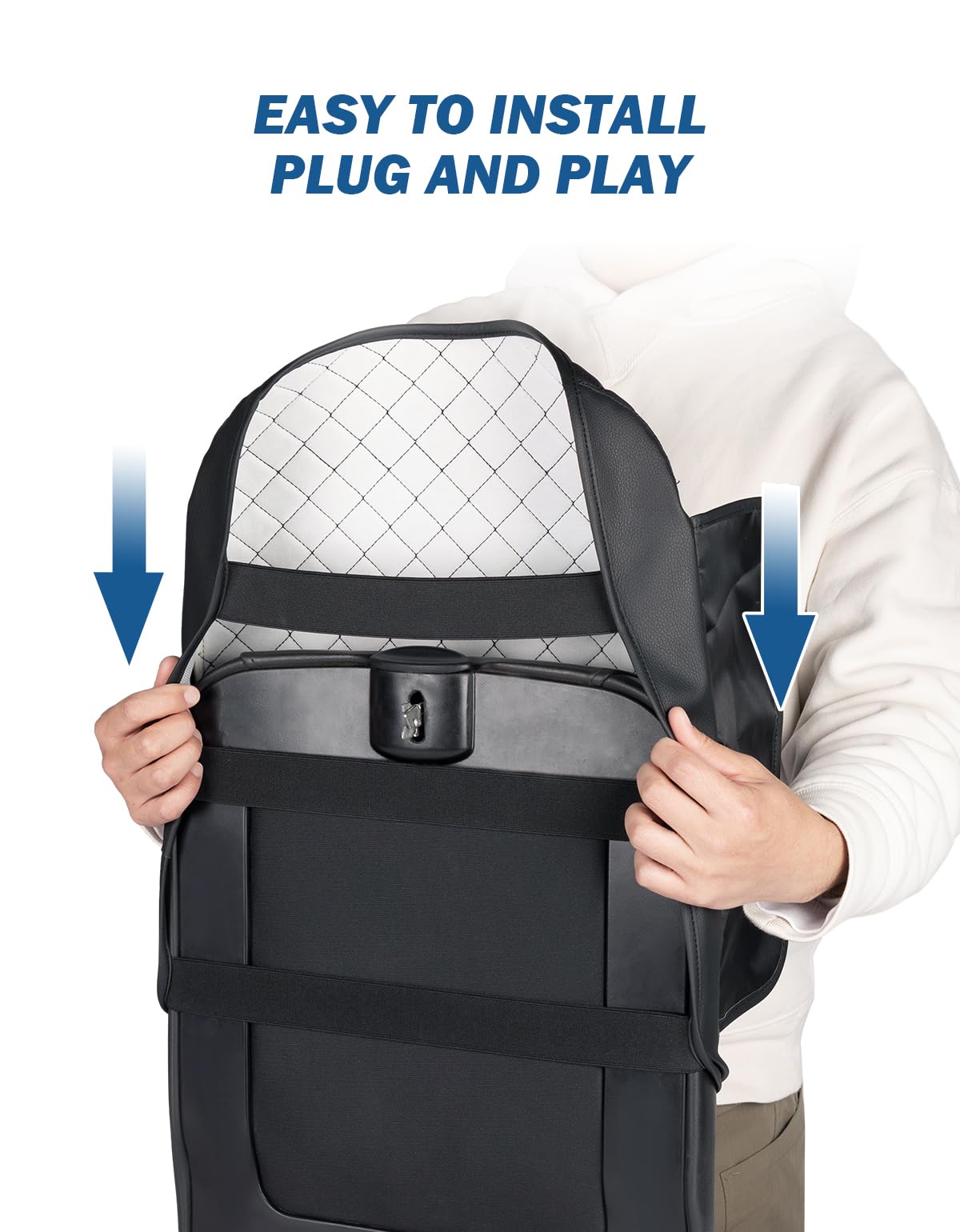 JOYTUTUS side pocket detail showing quick-grab storage benefit