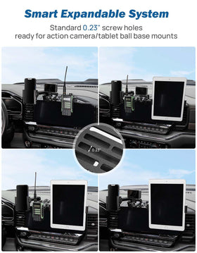 JOYTUTUS side profile showing adjustable arm length for ideal dash clearance