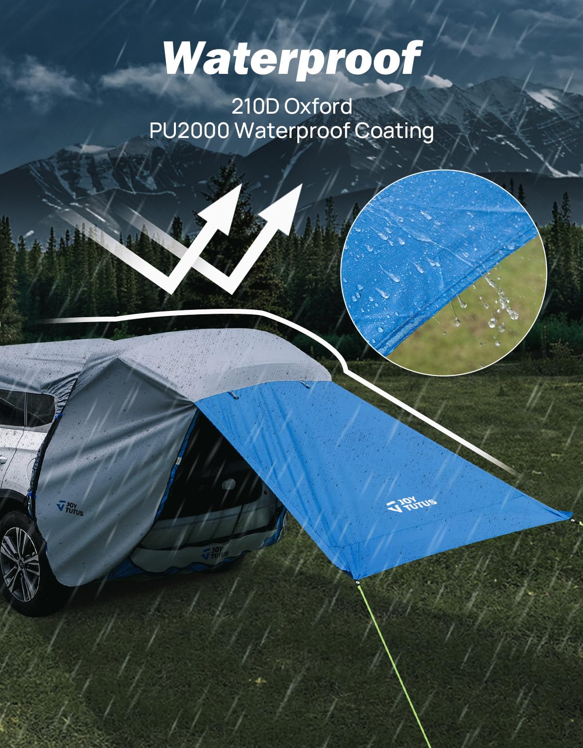 JOYTUTUS side profile with roof cover demonstrating full vehicle protection