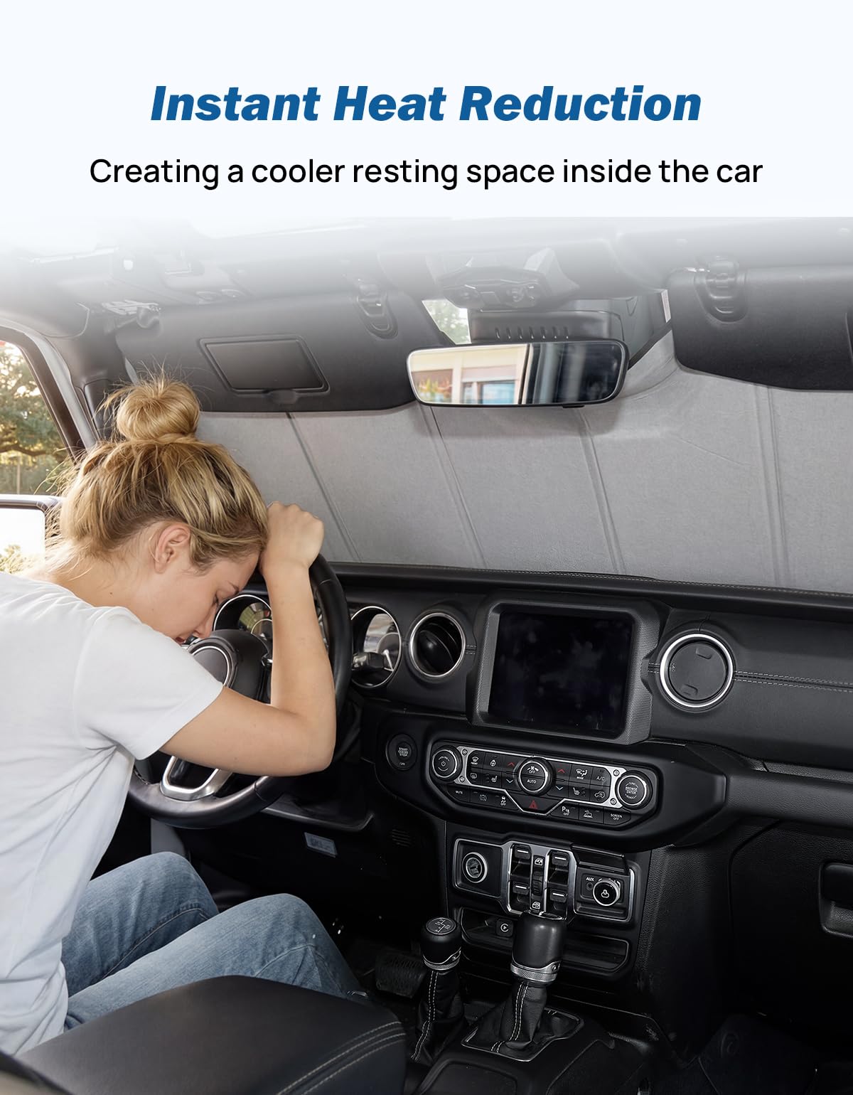 JOYTUTUS next to steering wheel showing size and scale for easy fit