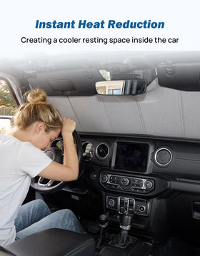 JOYTUTUS next to steering wheel showing size and scale for easy fit