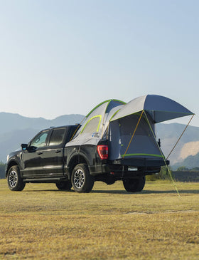 JOYTUTUS tent fitted on a 5.5ft truck bed showing correct size fit and compatibility