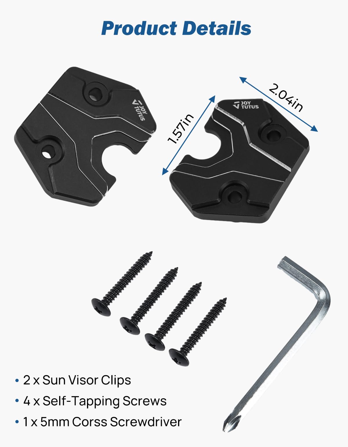 JOYTUTUS clip next to coin showing compact size and correct scale