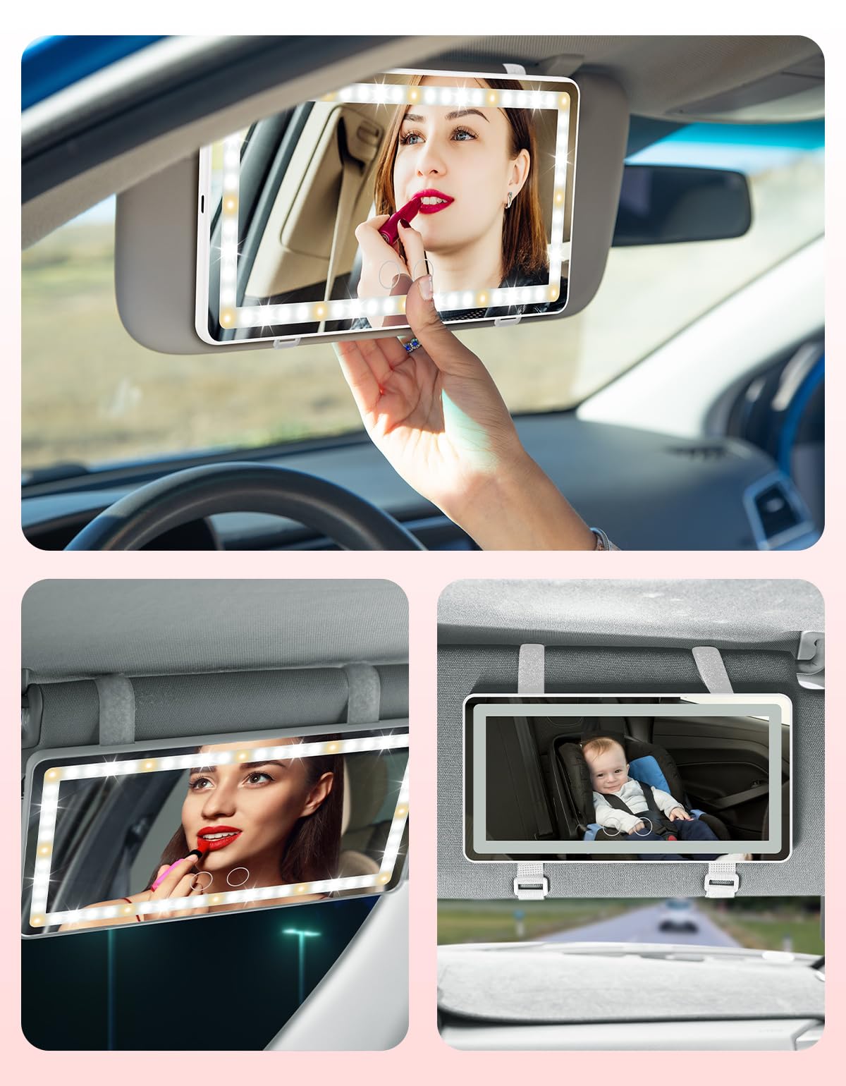 JOYTUTUS mirror held in hand to show compact size and travel-friendly benefit