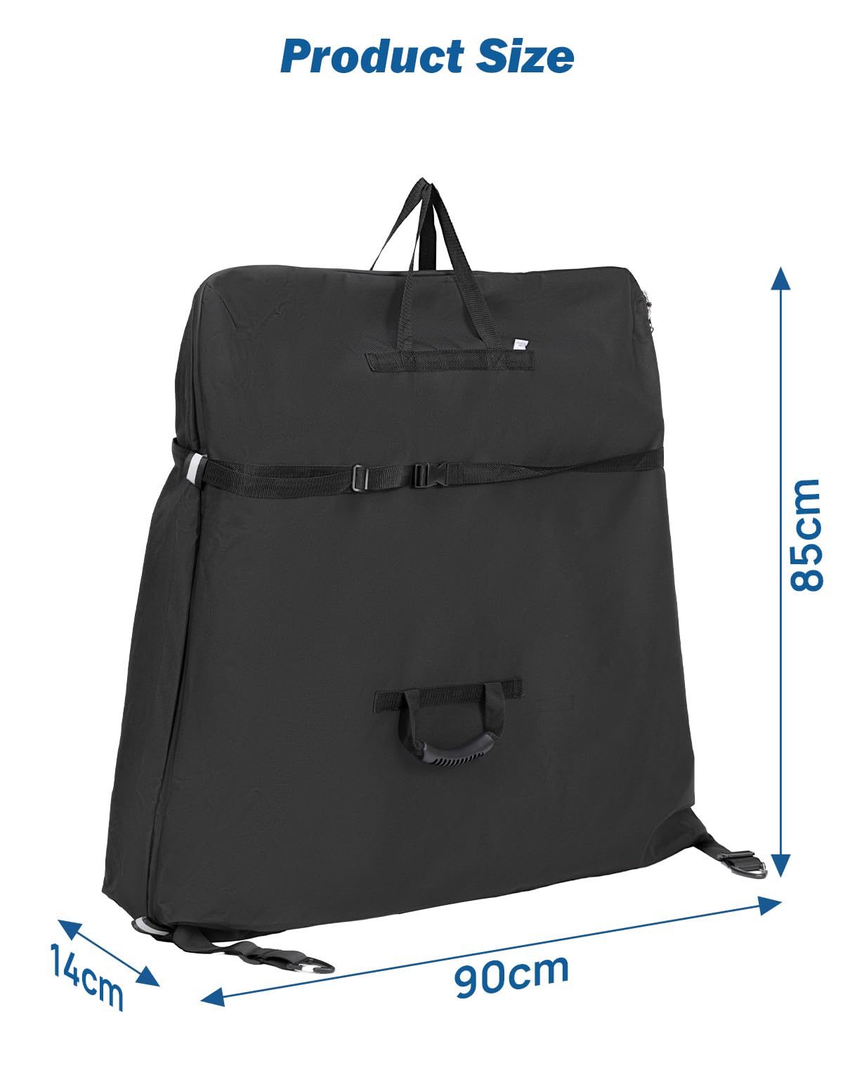 JOYTUTUS bag next to standard door showing compact size and space savings