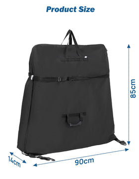JOYTUTUS bag next to standard door showing compact size and space savings