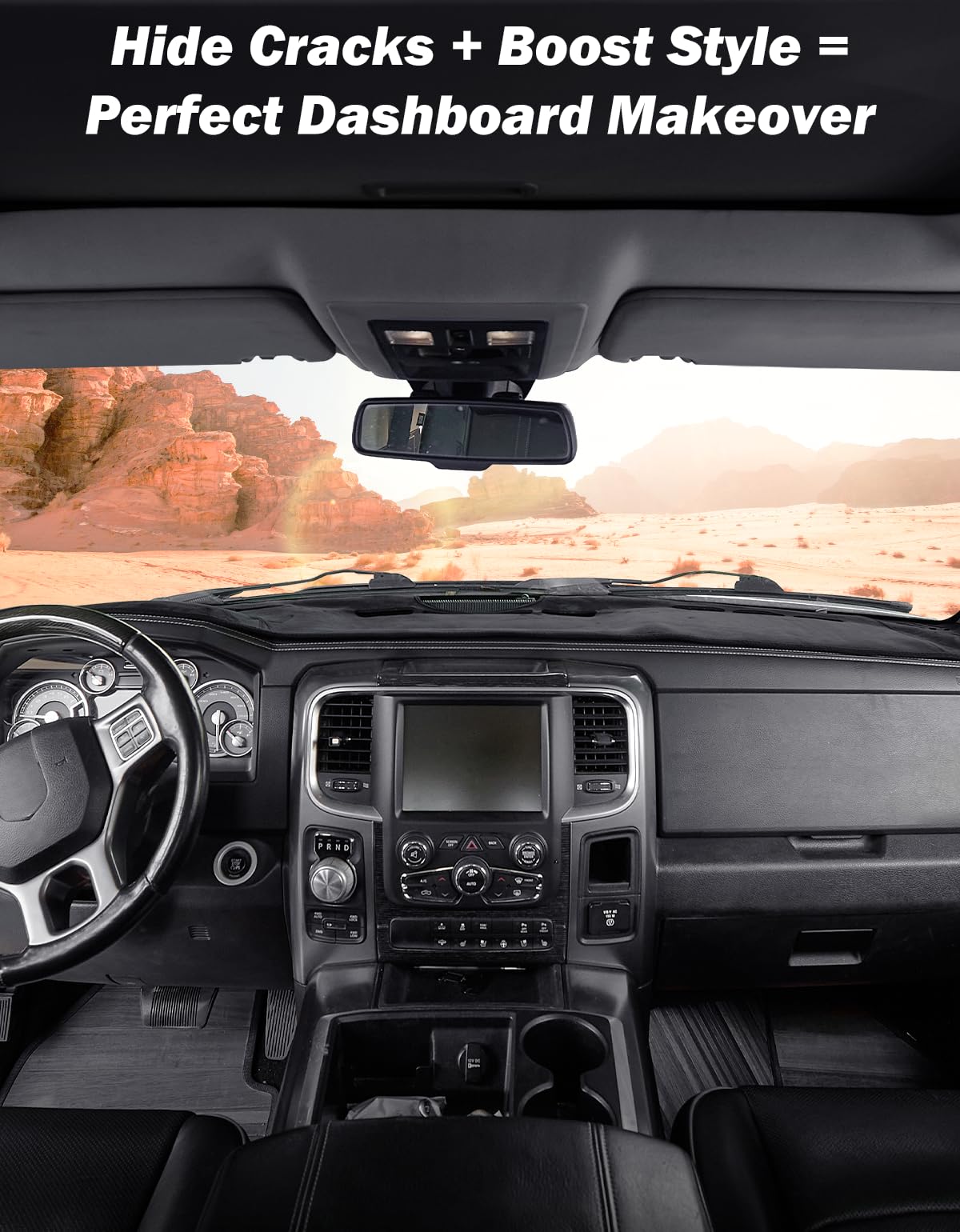 JOYTUTUS size scale next to steering wheel demonstrating accurate fit and coverage