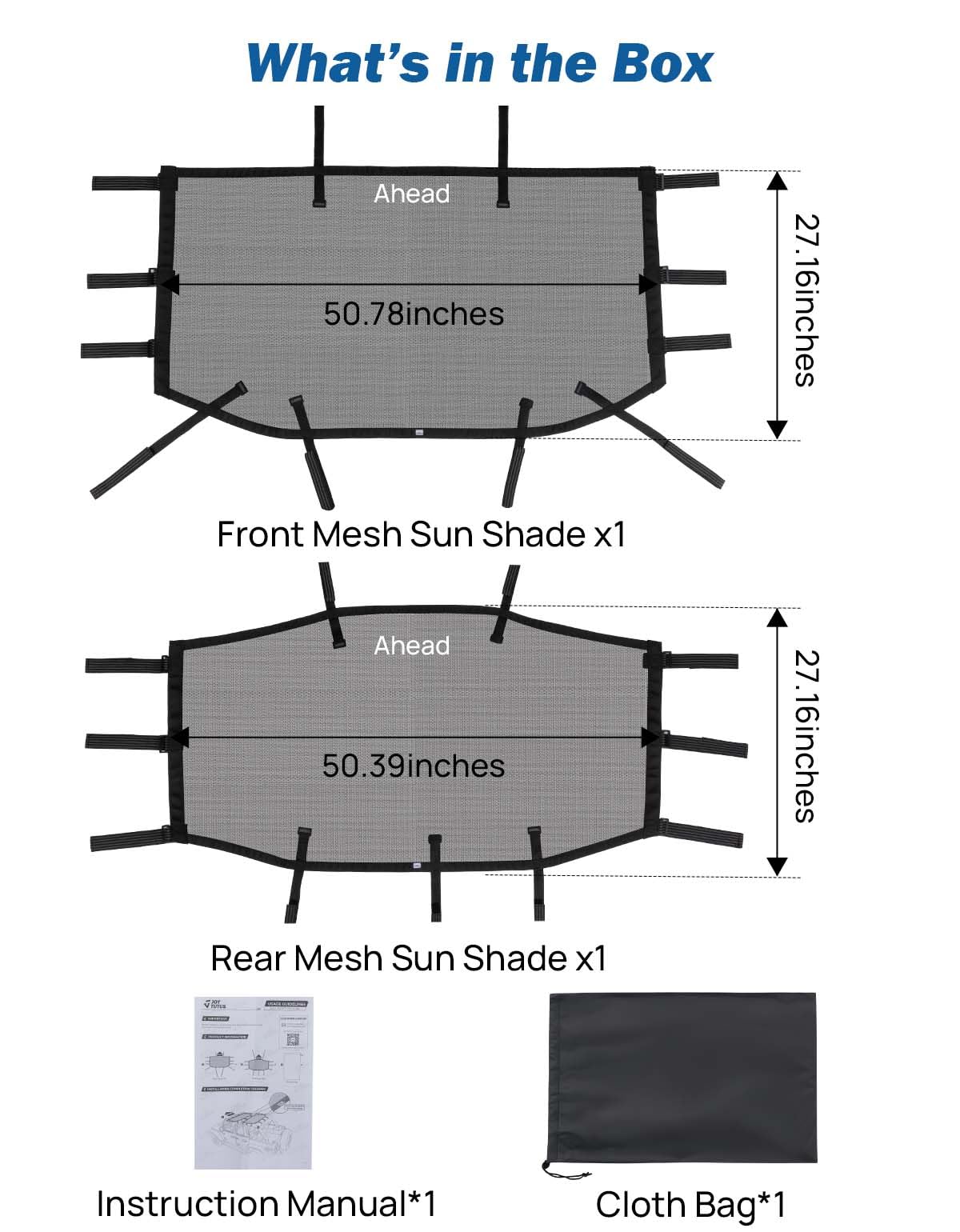 JOYTUTUS storage bag and manual for easy transport and off-season storage