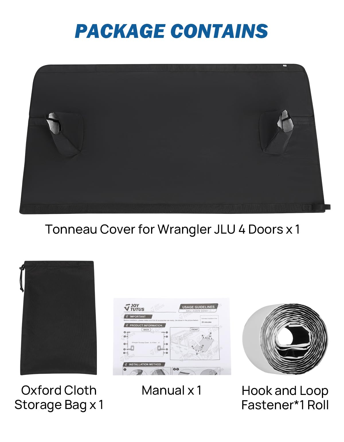 JOYTUTUS storage bag with cover and hardware for easy transport