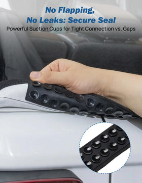 JOYTUTUS suction cup pressed to metal showing no-paint-damage mounting advantage
