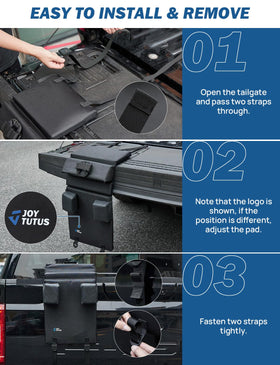 JOYTUTUS strap detail with reinforced end securing frame for stable transport
