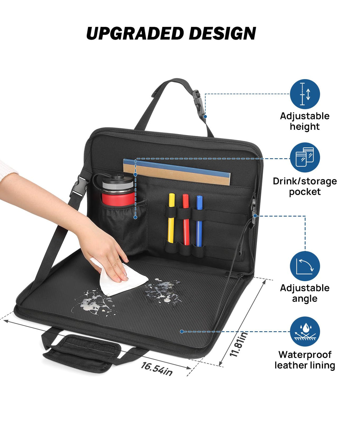 JOYTUTUS leather-like surface detail wipes clean quickly for spill resistance
