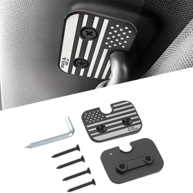JOYTUTUS front-view of aluminum sun visor clip showing fit and finish, durable replacement
