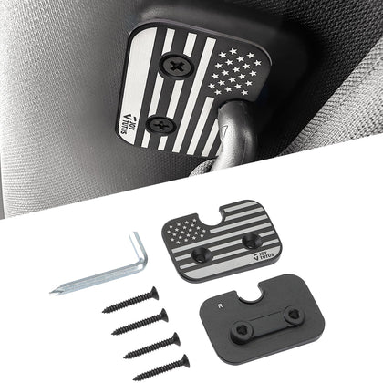 JOYTUTUS front-view of aluminum sun visor clip showing fit and finish, durable replacement