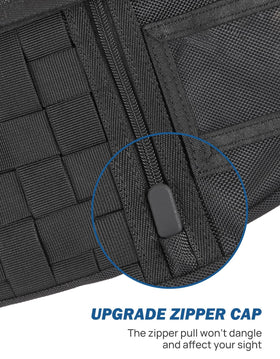 JOYTUTUS elastic loops holding pen and flashlight showing secure storage benefit