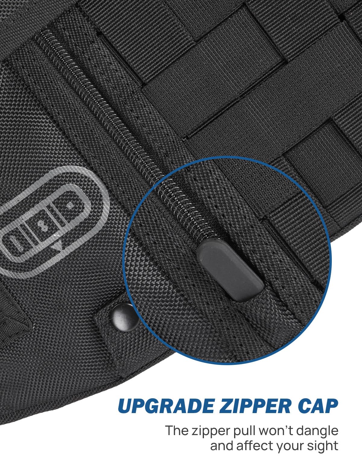 JOYTUTUS zippered pocket detail holding keys, protects valuables while driving
