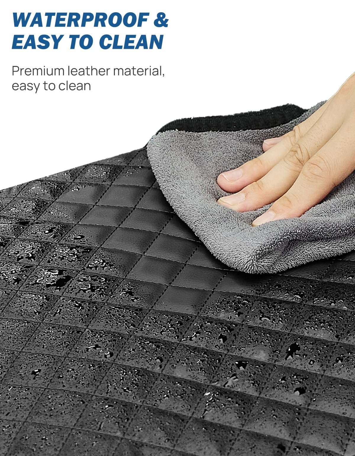 JOYTUTUS waterproof spill demo showing easy wipe-clean benefit