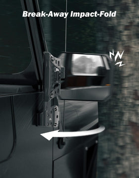 JOYTUTUS mirror demonstrating breakaway action protecting glass on impact