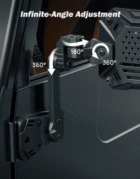 JOYTUTUS side view installed on Jeep in motion reducing blind spots