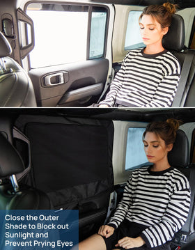 JOYTUTUS zipper and inner mesh detail showing easy access and insect protection benefit