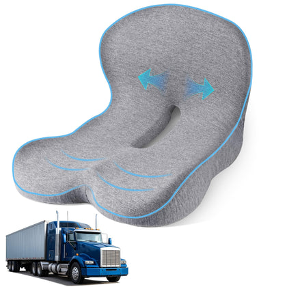 jpinlr front view of seat cushion showing ergonomic shape and immediate comfort