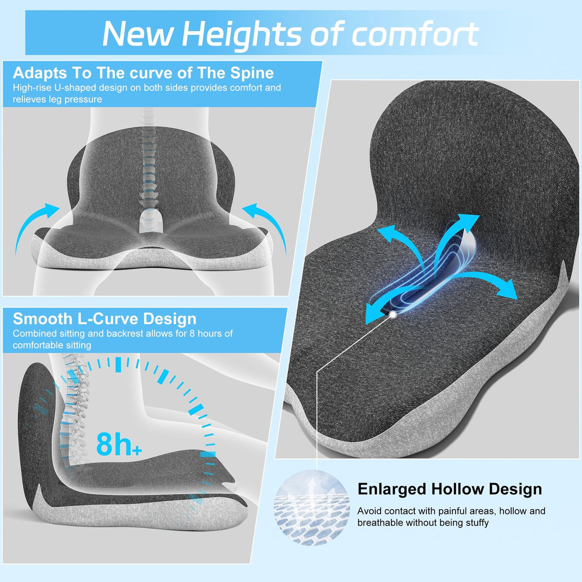 jpinlr cushion on office chair enhancing posture and all-day comfort