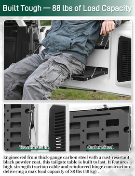 JROAD close-up of double-layer carbon-steel shelf showing durability