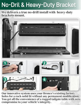 JROAD installed on Ford Bronco illustrating bolt-on fit without drilling
