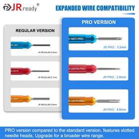 JRready anodized handle detail demonstrating textured grip for improved control and comfort
